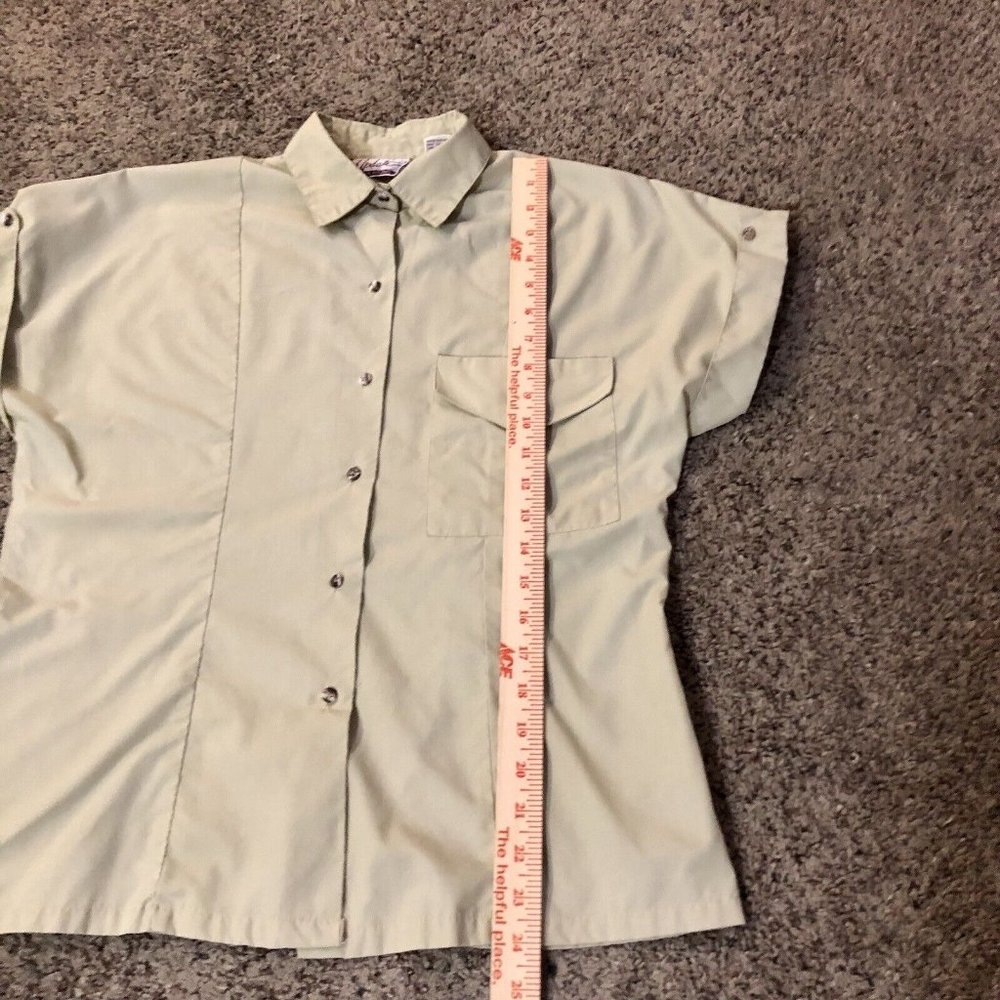 Vintage Update The Anthony Collection Blouse Womens 10 Used Khaki - Picture 13 of 16